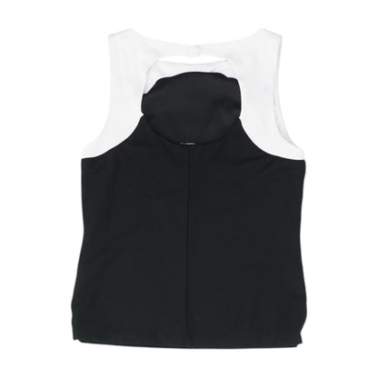 Black Color Block Sleeveless Blouse
