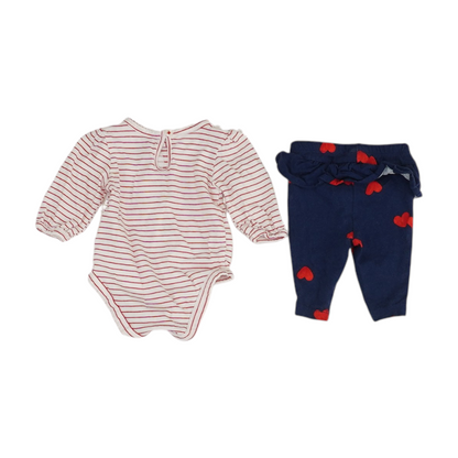 White Striped Long Sleeve Set