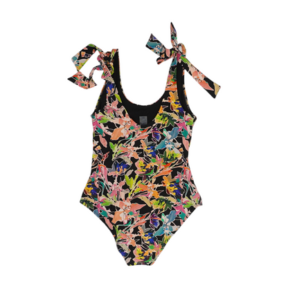 Black Floral One-Piece