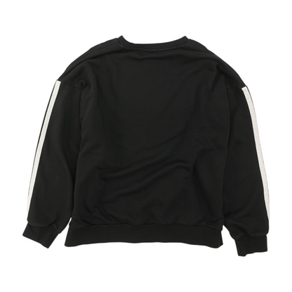 Black Solid Sweatshirt Pullover