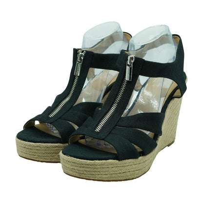 Black Wedged Sandals