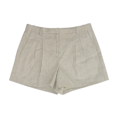 Beige Solid Chino Shorts