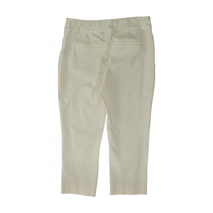 Ivory Solid Chino Capris