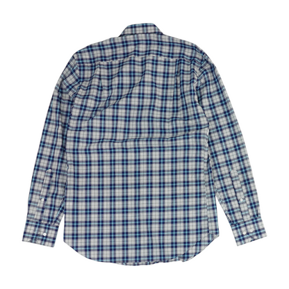 Gray Plaid Long Sleeve Button Down