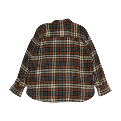 Brown Plaid Flannel Button Down