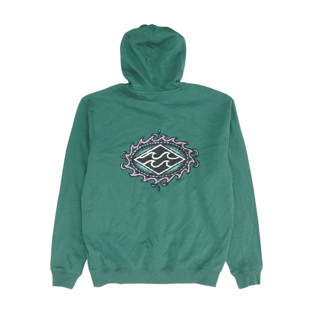 Green Solid Hoodie Pullover