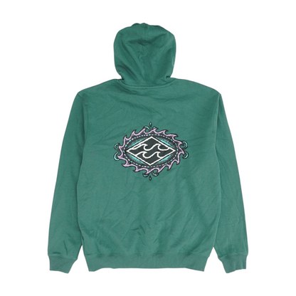Green Solid Hoodie Pullover