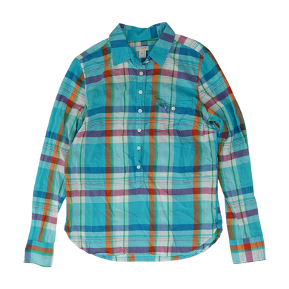 Blue Plaid Blouse