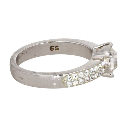 Silver Tone Crystal Band