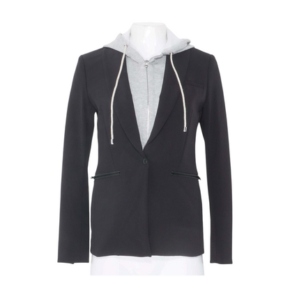 Black Scuba Knit Jacket & Hoodie Dickey