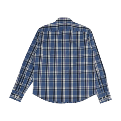 Blue Plaid Long Sleeve Button Down