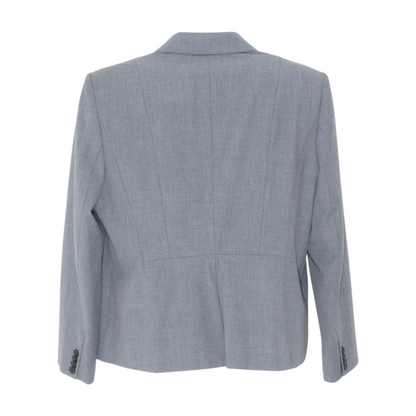 Gray Petite Solid Blazer