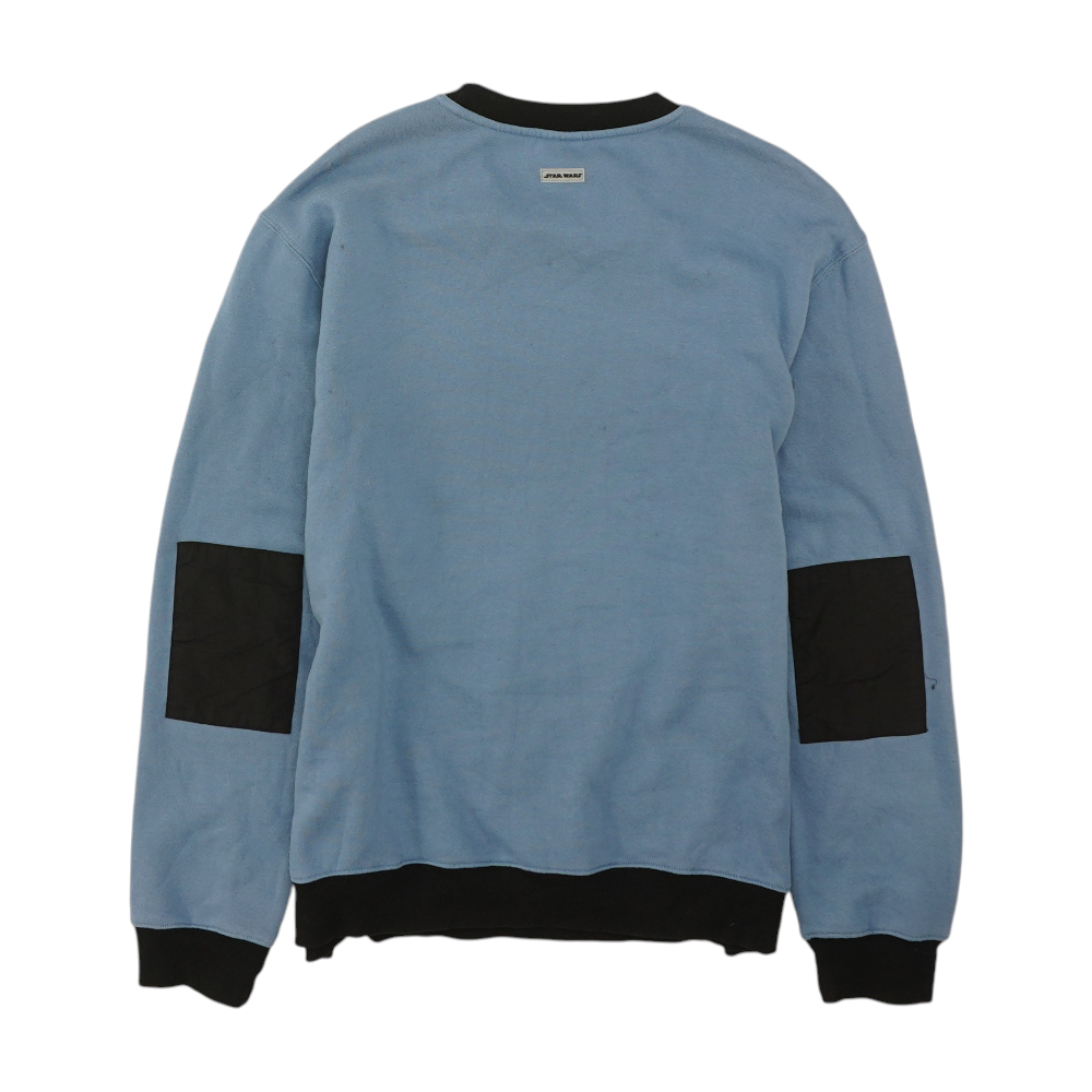 Blue Color Block Pullover Sweater