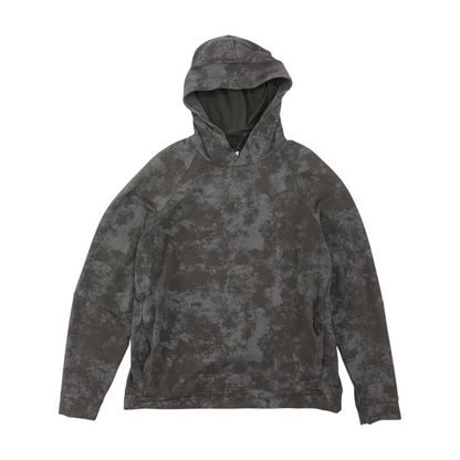 Gray Print Hoodie Pullover