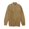 Beige Solid Flannel Button Down