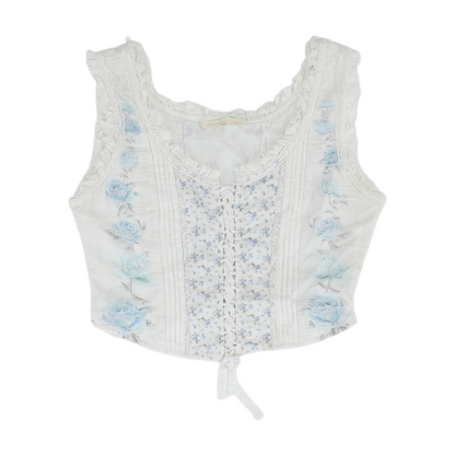 White Floral Blouse