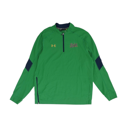 Green Solid 1/4 Zip Pullover
