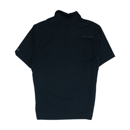 Black Solid Short Sleeve Polo