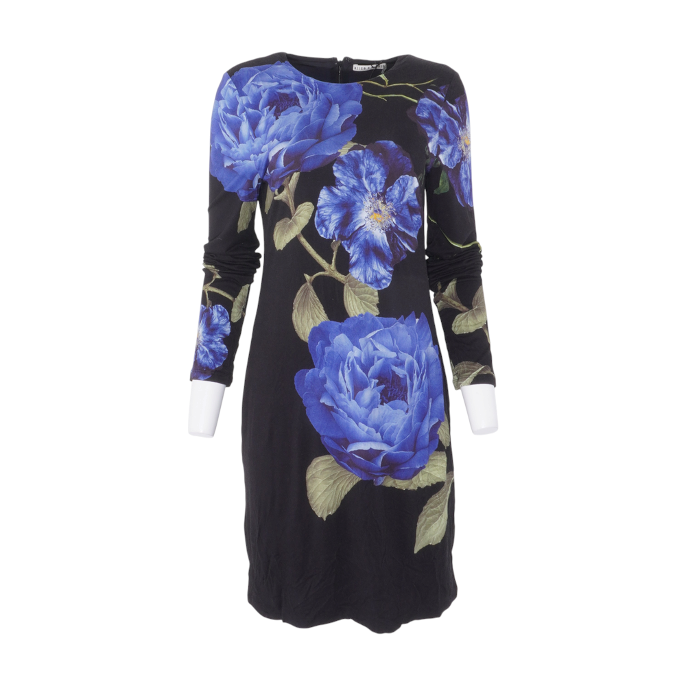 Black Floral Midi Dress