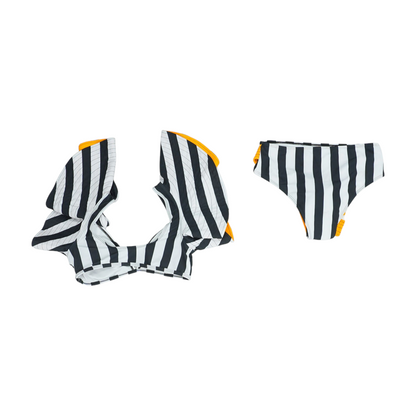 Black Striped Two-Piece