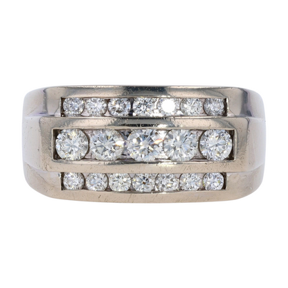 1 5/8 ctw 14K White Gold Diamond Band