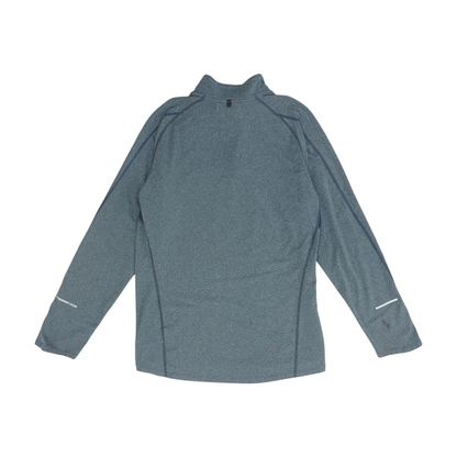 Gray Solid 1/4 Zip Pullover