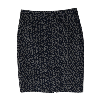 Navy Abstract Mini Skirt