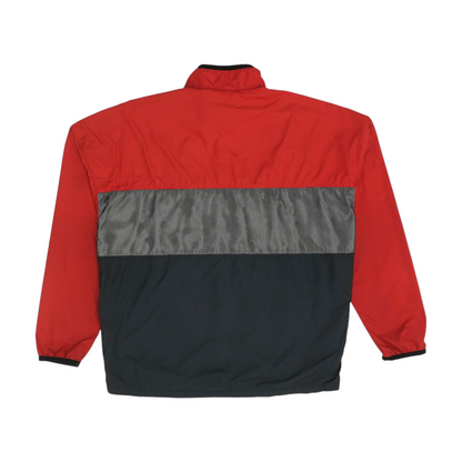 Red Color Block 1/4 Zip Pullover