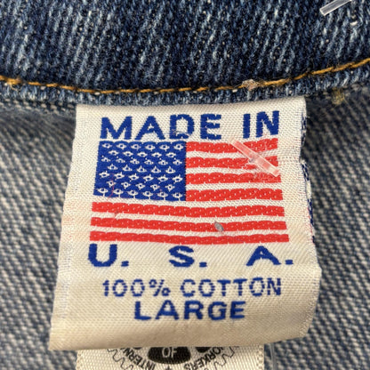 Vintage Guitar Embossed Denim Jacket