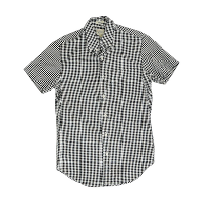 Black Check Short Sleeve Button Down