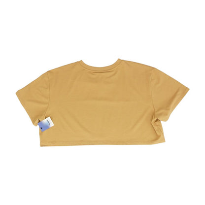 Tan Solid Cropped T-Shirt