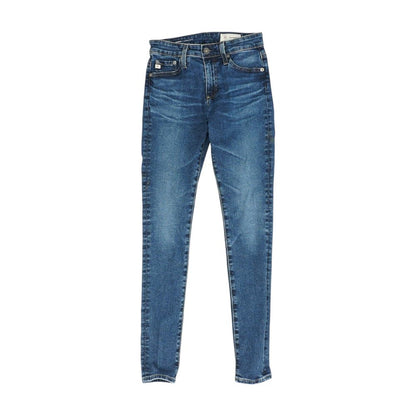 Blue Mid Rise Skinny Leg Jeans