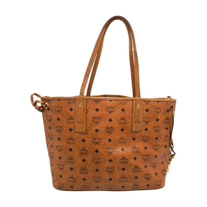 Cognac Reversible Liz Shopper in Visetos