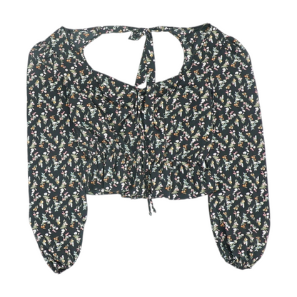 Black Floral Blouse