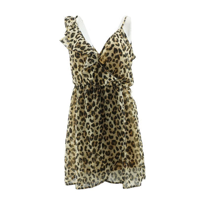 Brown Animal Print Mini Dress