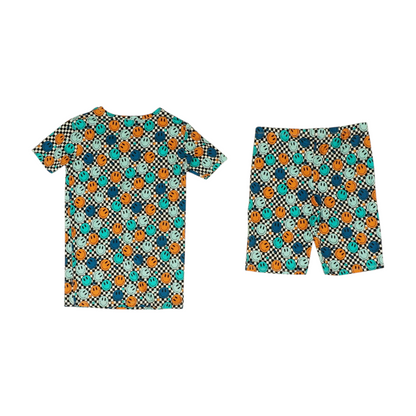 Multi Check Short Sleeve Set