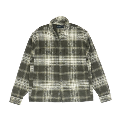 Gray Plaid Long Sleeve Button Down