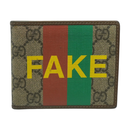 Gucci GG Supreme Canvas "Fake/Not" Bifold