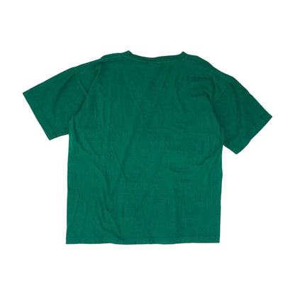 Vintage 1991 Green Solid V Neck T-Shirt