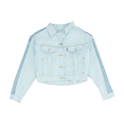 Blue Solid Denim Jacket