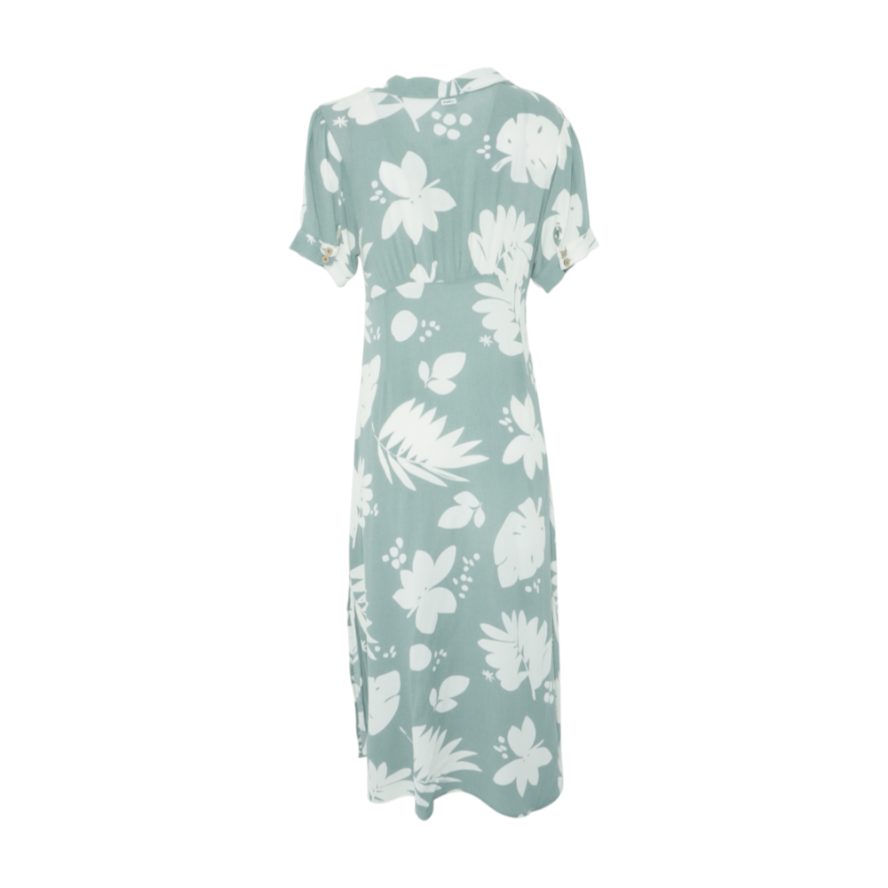 Green Floral Midi Dress