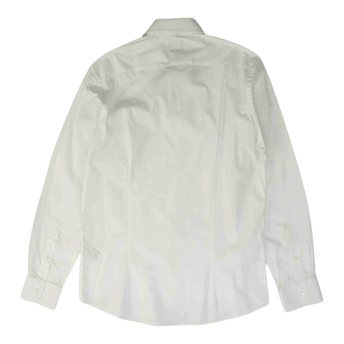 White Solid Long Sleeve Button Down