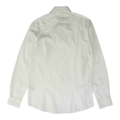 White Solid Long Sleeve Button Down
