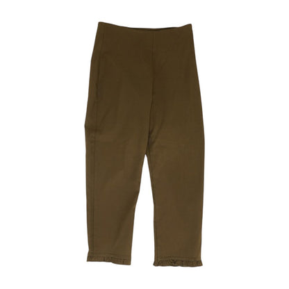 Olive Solid Capri Pants