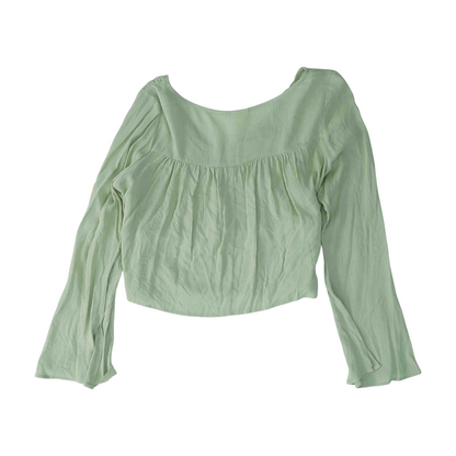 Green Cropped Blouse