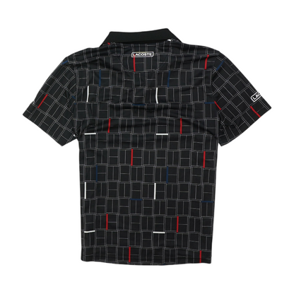 Black Plaid Short Sleeve Polo