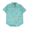 Blue Tropical Short Sleeve Button Down