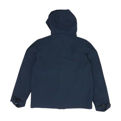 Blue Solid Rain Jacket