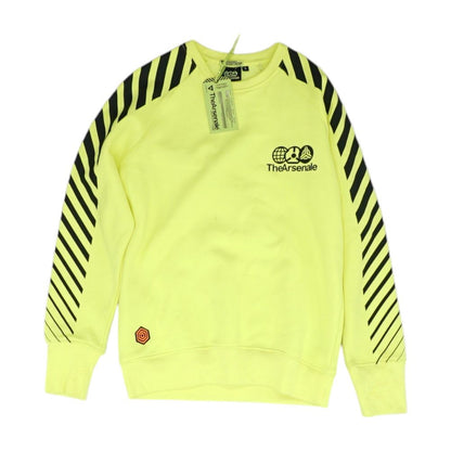 Neon Yellow Solid Sweatshirt Pullover