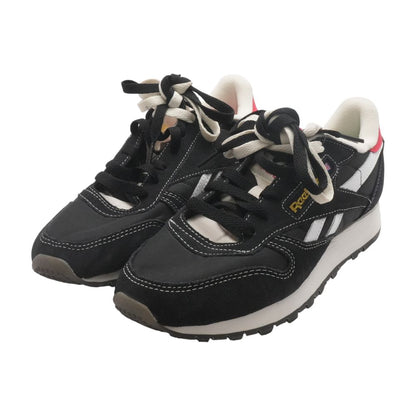 Classic Leather Black Low Top Athletic Shoes